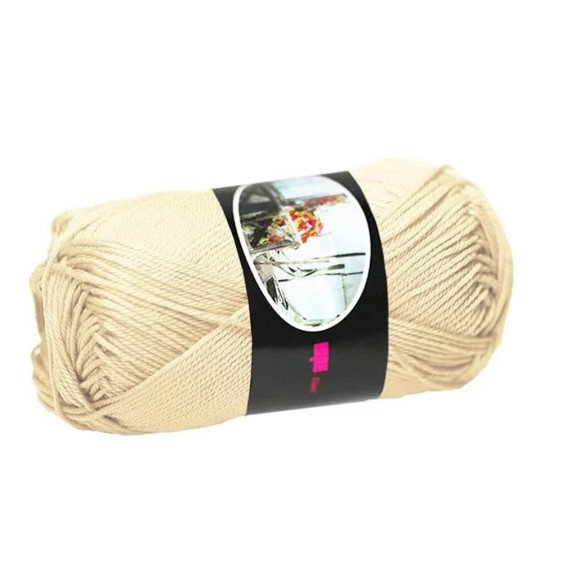100% Egyptian Cotton Yarn Luxor Ispe – Ball 50 g – Color Cream 005