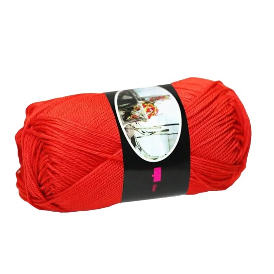 Filato Cotone Egiziano 100% Luxor Ispe – Gomitolo 50 g – Colore Rosso 010