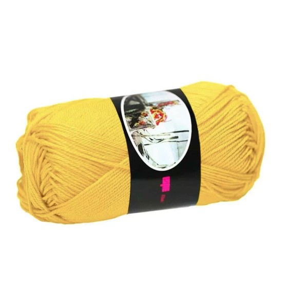Filato Cotone Egiziano 100% Luxor Ispe – Gomitolo 50 g – Colore Giallo Paglierino 011