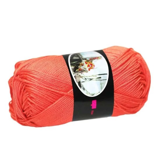 Filato Cotone Egiziano 100% Luxor Ispe – Gomitolo 50 g – Colore Aragosta 041