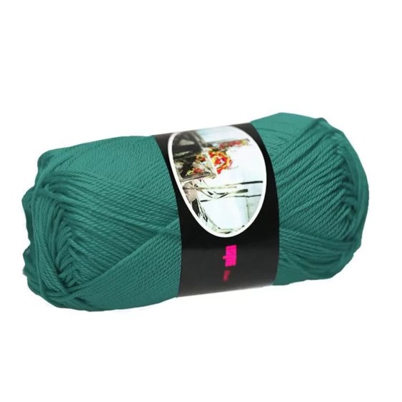 Filato Cotone Egiziano 100% Luxor Ispe – Gomitolo 50 g – Colore Verde Petrolio 047