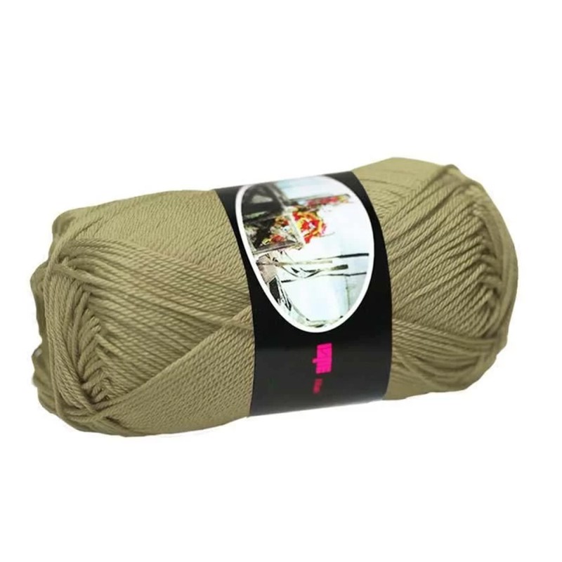 Filato Cotone Egiziano 100% Luxor Ispe – Gomitolo 50 g – Colore Verde Kaki 052