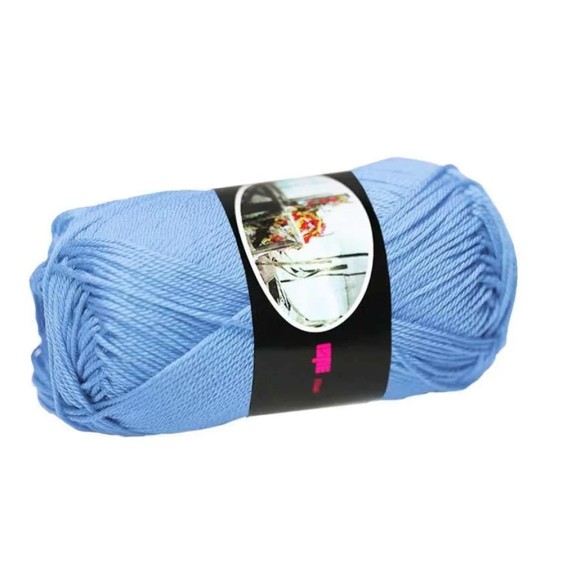 Filato Cotone Egiziano 100% Luxor Ispe – Gomitolo 50 g – Colore Avio 070