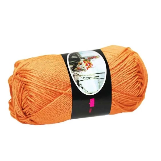 Filato Cotone Egiziano 100% Luxor Ispe – Gomitolo 50 g – Colore Arancione 071
