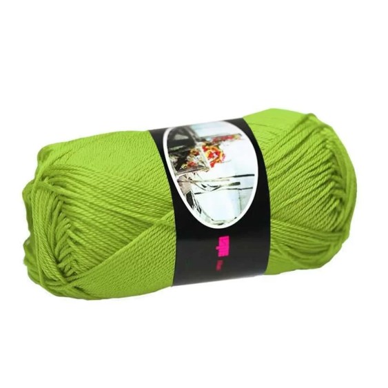 Filato Cotone Egiziano 100% Luxor Ispe – Gomitolo 50 g – Colore Verde Mela 074