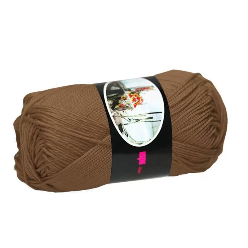 Filato Cotone Egiziano 100% Luxor Ispe – Gomitolo 50 g – Colore Marrone Scuro 089