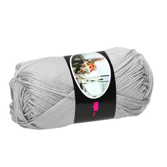 Filato Cotone Egiziano 100% Luxor Ispe – Gomitolo 50 g – Colore Grigio Perla 100