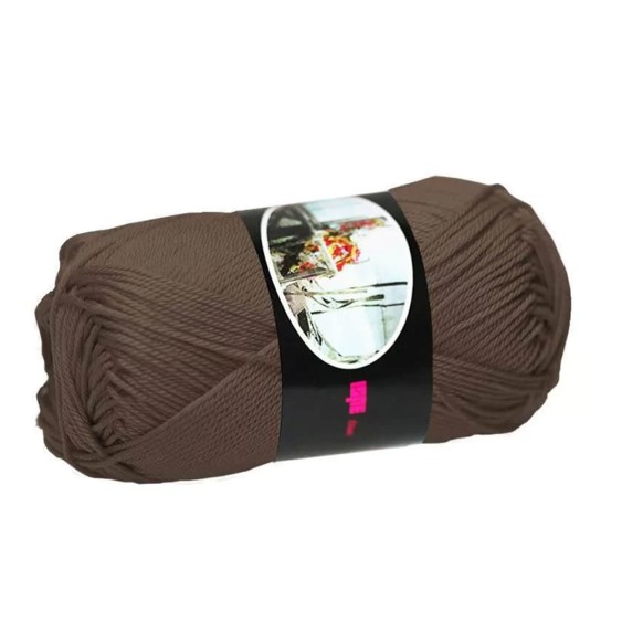 Filato Cotone Egiziano 100% Luxor Ispe – Gomitolo 50 g – Colore Testa di Moro 104