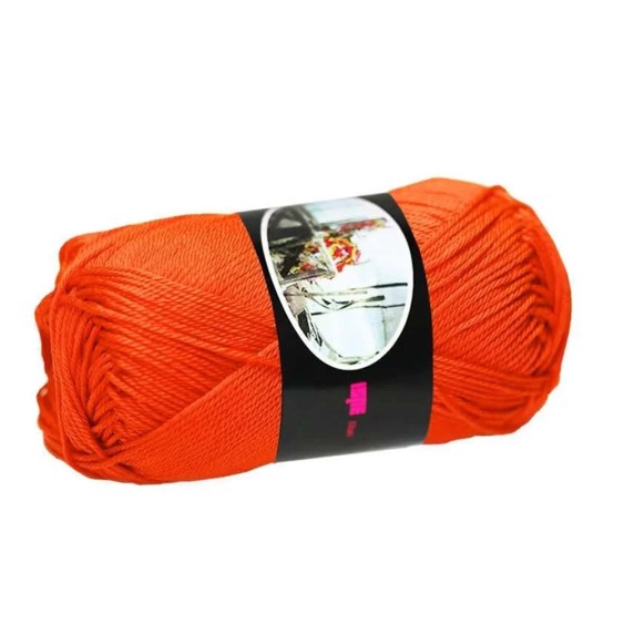 Filato Cotone Egiziano 100% Luxor Ispe – Gomitolo 50 g – Colore Arancione Scuro 108