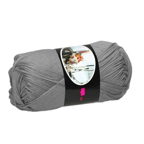Filato Cotone Egiziano 100% Luxor Ispe – Gomitolo 50 g – Colore Grigio Medio 110