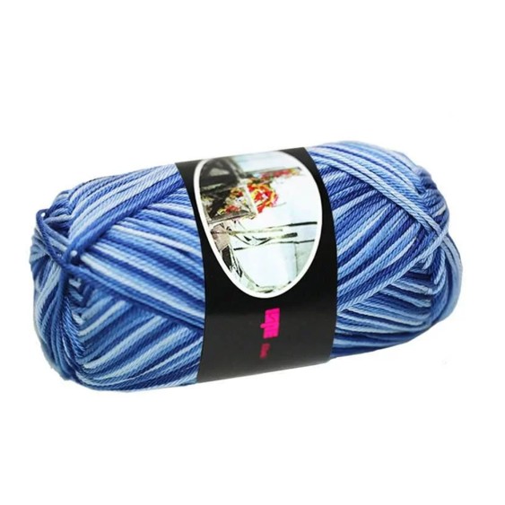 100% Egyptian Cotton Yarn Luxor Ispe – Ball 50 g – Shaded Blue Color 119