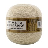 Filato Cotone Egiziano Makò 100% Ritorto Toscano Ispe N. 3 – Gomitolo 100 g – Colore Panna 105