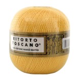 Filato Cotone Egiziano Makò 100% Ritorto Toscano Ispe N. 3 – Gomitolo 100 g – Colore Giallino 011