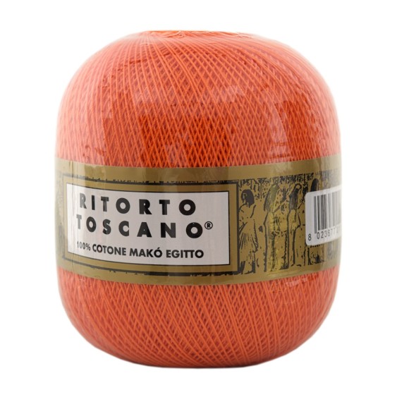 Filato Cotone Egiziano Makò 100% Ritorto Toscano Ispe N. 3 – Gomitolo 100 g – Colore Rosso Pastello 013