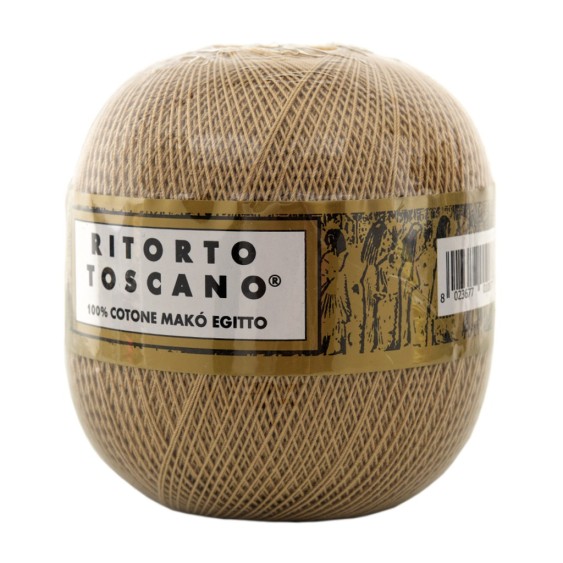 Filato Cotone Egiziano Makò 100% Ritorto Toscano Ispe N. 3 – Gomitolo 100 g – Colore Tabacco 020