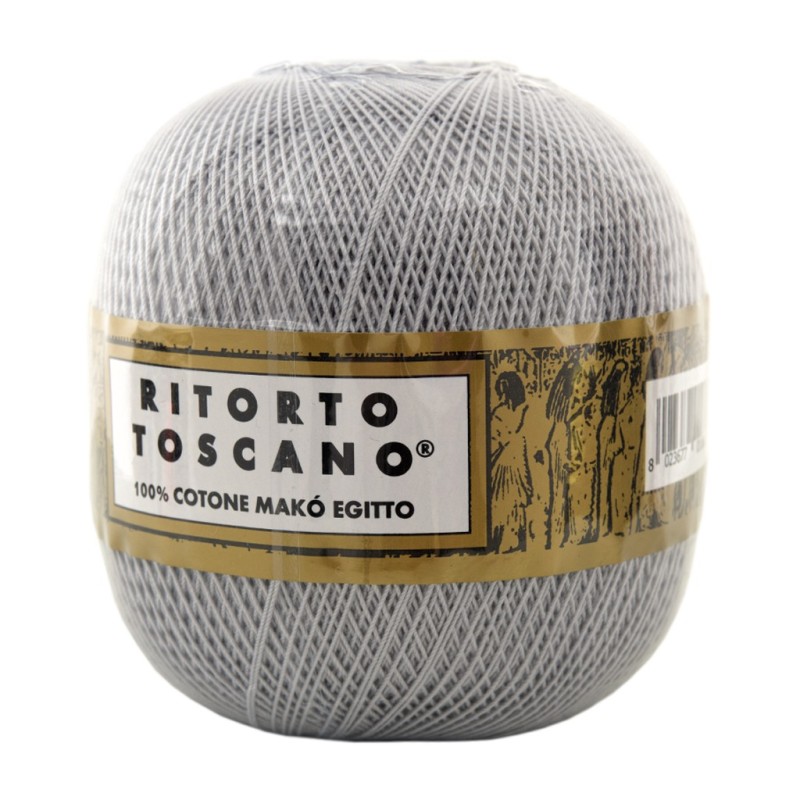 Filato Cotone Egiziano Makò 100% Ritorto Toscano Ispe N. 3 – Gomitolo 100 g – Colore Grigio 023