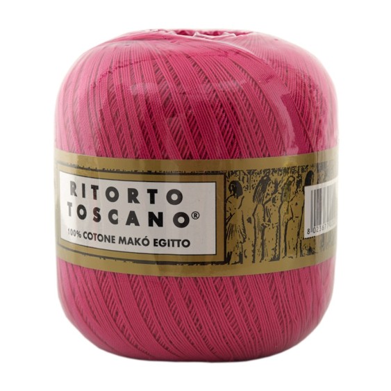Filato Cotone Egiziano Makò 100% Ritorto Toscano Ispe N. 3 – Gomitolo 100 g – Colore Fuxia 025