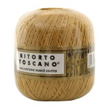 Filato Cotone Egiziano Makò 100% Ritorto Toscano Ispe N. 3 – Gomitolo 100 g – Colore Oro 028