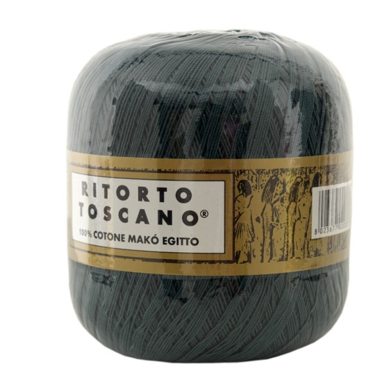 Filato Cotone Egiziano Makò 100% Ritorto Toscano Ispe N. 3 – Gomitolo 100 g – Colore Verdone Scuro 031