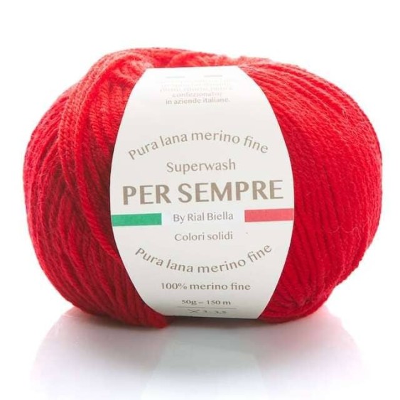 Filato Per Sempre Rial Filati Rosso 118 – Gomitolo 50 g