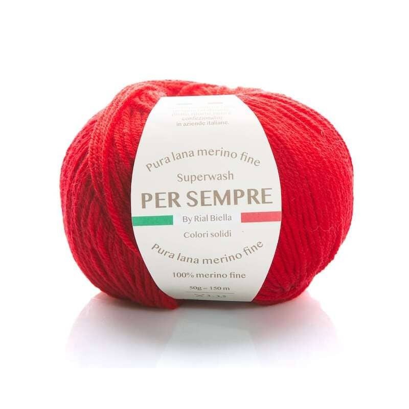 Filato Per Sempre Rial Filati Rosso 118 – Gomitolo 50 g