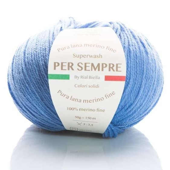 Per Sempre Yarn Rial Filati Cerulean 164 – 50 g Skein