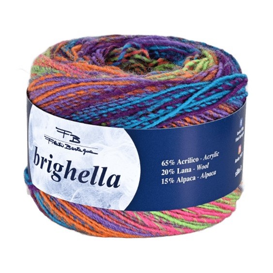 Multicolor Yarn Arcobaleno Filati Bertagna – 100 g – Color 519 Rainbow