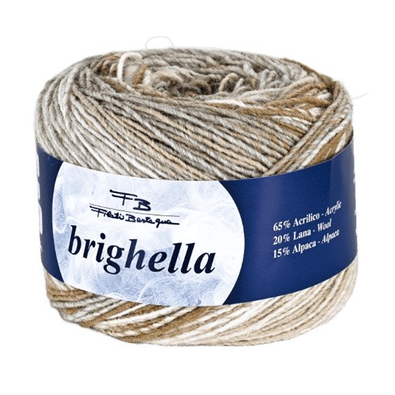 Yarn Lana Fantasia Brighella Filati Bertagna - Skein 100 g - Color 501 Beige Gradient