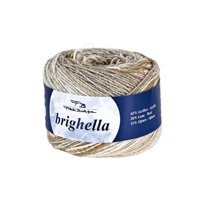 Yarn Lana Fantasia Brighella Filati Bertagna - Skein 100 g - Color 501 Beige Gradient