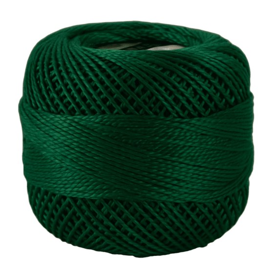 Filato Cotone Perlè da Ricamo ISPE – 338 Verde Scuro – Gomitolo 10 g