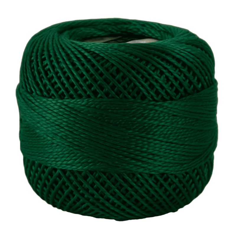 Filato Cotone Perlè da Ricamo ISPE – 338 Verde Scuro – Gomitolo 10 g