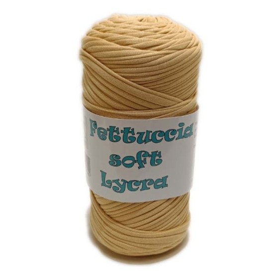 Merceriacreativa.shop - Fettuccia Soft Lycra MAS srl - Gomitolo 400 g - Colore 77 Beige