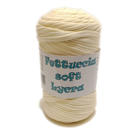 Soft Lycra Ribbon MAS Col. 78 Cream – Soft Yarn for Bags and Accessories