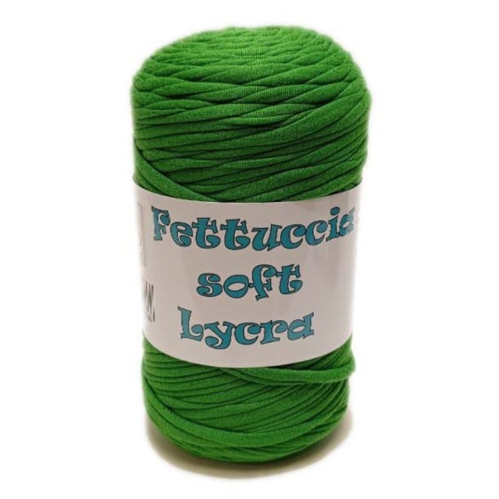 Merceriacreativa.shop - Fettuccia Soft Lycra MAS srl - Gomitolo 400 g - Colore 80 Smeraldo