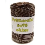 Fettuccia Soft Shine MAS srl - Gomitolo 400 g - Colore 75 Marrone Silver