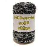 Fettuccia Soft Shine MAS srl - Gomitolo 400 g - Colore 81 Nero Silver
