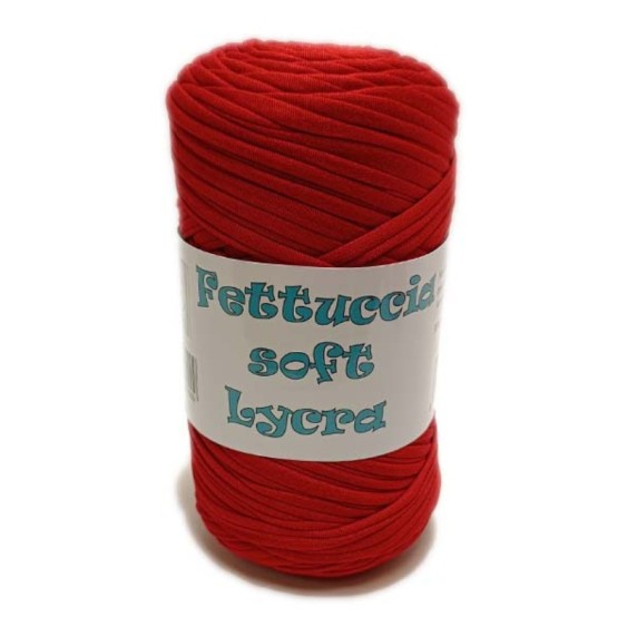 Fettuccia Soft Lycra MAS – 70 Rosso – Gomitolo 400 g