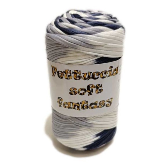Fettuccia Soft Lycra MAS – 770 Sfumato Nero – Gomitolo 400 g